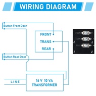Wired Doorbell Chime, 16V 10VA Front and Rear Door Chime for Home Wall Inside, Compatible with Regul