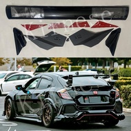 MUG GT SPOILER FOR CIVIC HATCHBACK SPORTY FK7 FK8 TYPE R MUGEN STYL ABS LUSTER BLACK TRUNK WING LIP 