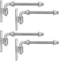 8" J-Bolt Post Hinge, Galvanized Steel Welded Gate Hinge with 5/8" Male Hinge Pin, Heavy Duty Chain 