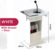 Rostrum Podium stand Speaker Stage Reception Lecture Hall Table Host Speech Talk Emcee Desk Meja Uca