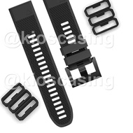 Wash Garmin Fenix 3 HR 5 5S 5X Plus Vivosmart HR + Rubber Loop Ring Rubber Strap Watch Strap Under