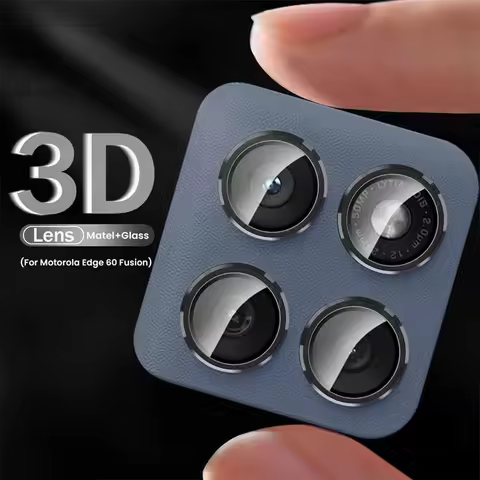Edge60Fusion Metal Ring Camera Protector Cap for Motorola Edge 60 Fusion 9D Tempered Glass Lens Film