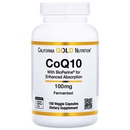 美國California Gold Nutrition 輔酶Q10 USP 含胡椒素 100毫克 150粒素食膠囊