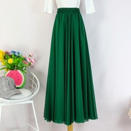 Váy Xếp Ly Chiffon Cạp Cao 720 Độ Váy Khiêu Vũ Dân Tộc Tương Dương Váy Khiêu Vũ Sân Vườn Váy Dài Nửa