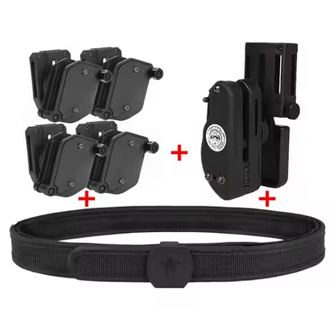 Tactical Skirmish IPSC Belt Perfect Match with Holster Speed Magazine Pouch Set, Competition Shootin