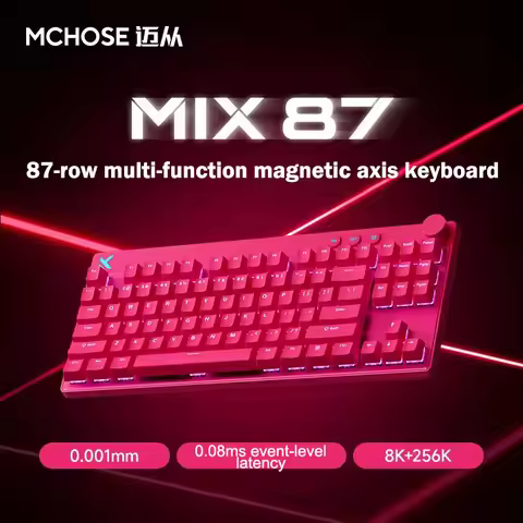 MCHOSE MIX87 Magnetic Swtich Keyboard Custom Wired Gaming Keyboard RGB 8K+256K 0.08ms Low Latency 0.