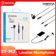 BOYA BY-M2D Lavalier microphone phone for live broadcast/SLR/video recording