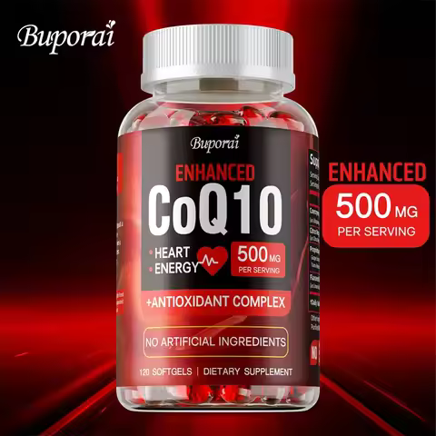 CoQ10 Supplement - Supports Heart and Cardiovascular Health, Anti-Aging, Energy Supplement, Gluten-F