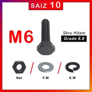 M6 HEXAGON BOLT AND NUT/SCREW/SCREW NUT/SKRU GRADE 8.8