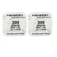 [SG] Renata 399 SR927W Silver Oxide Button Battery (2 Pieces)