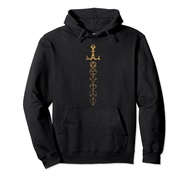 Bronze Dice Sword Dice Set Collector Nerdy D20 Hoodie Pullover Hoodie