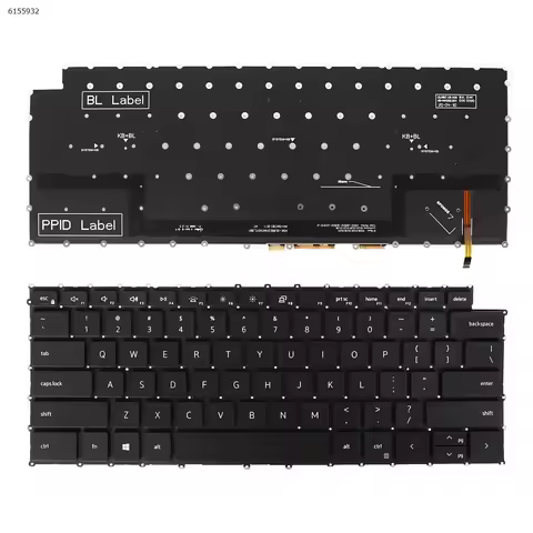 US Laptop Keyboard for DELL XPS 15 9500 XPS 15-9500 Black with Backlit