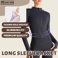 HANAONE Women Jacket Sport Jacket Woman Sport Wear Woman Pilates Clothes Pilates Top Workout Clothes