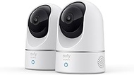 eufy Security Indoor Cam E220, 2er-Pack,2K Überwachungskamera Innen, WLAN, Schwenkbar, Kameraüberwac