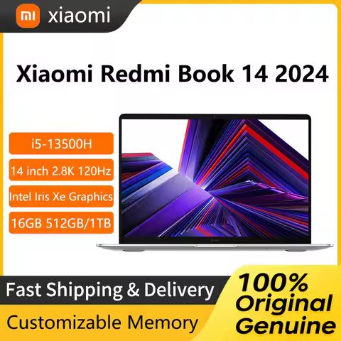 2024 Xiaomi Redmi Book 14 Laptop 14 Inch 2.8K Ultra Retina Screen Notebook i5-13500H 16GB 512GB Inte