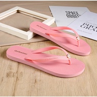 Summer Flip Flops Wanita Outerwear All-match European and American Fashion Simple Flat-Bottom Non-sl