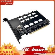 R34A PCIE 5.0 X16 to 4-Port M.2 NVMe Hard Disk Split Transfer Expansion Card M.2 NVMe Hard Drive Spl