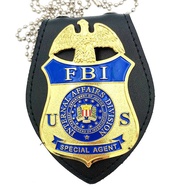 American FBI Metal Copper Alloy Badge Big Badge Back Pin Brooch Pendant Agent Badge DZY2