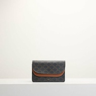 二手Celine woc老花信封包/棕色