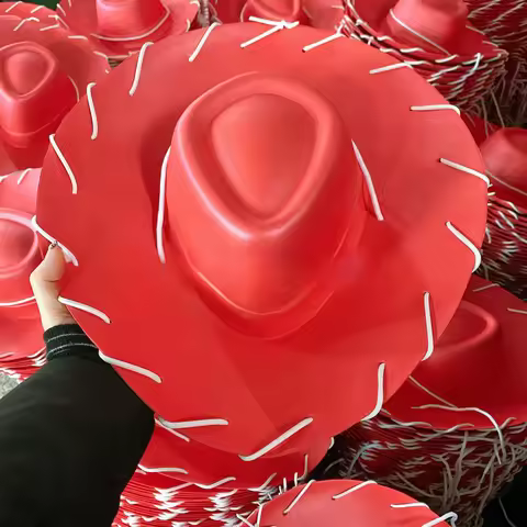 Brown Red Felt Woody Cowboy Hat for Children Adjustable Western Big Brimmed Cowboy Cap Outdoor Sport