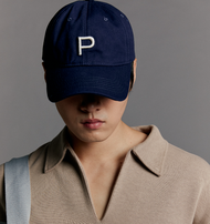 PMITH  - P Logo Cap in Navy Blue