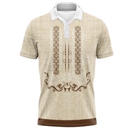 Philippine Ethnic/ Tribal Modern Barong  Full Sublimation Polo Shirt for men