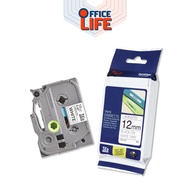 เทปพิมพ์อักษร TZE-231 12 มม. สีดำพื้นขาว