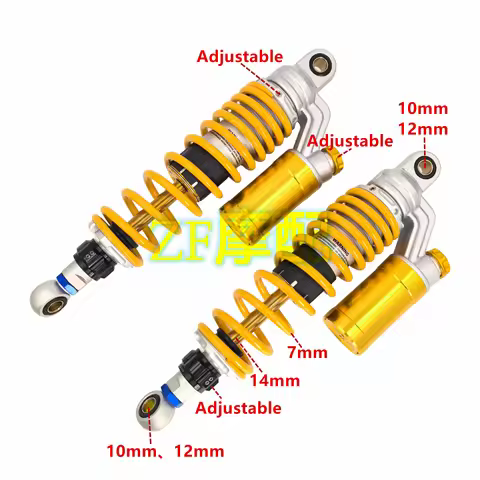 305mm-380mm Multiple sizes Motorcycle Rear Adjust damping shock absorber For Honda Yamaha Kawasaki S