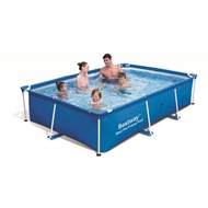 BESTWAY Pool 2.6m Bestway Pool Metal Frame Pool Rectangular Kolam Renang 2.6m Kolam Mandi Keluarga