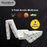 MATTWORK ARTIC 3" Foldable Mattress Single Mattress Tilam Lipat Single Tilam Single Lipat 3 Fold Mat