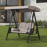 Outdoor Swing 2/3Person Porch Hammock with Steel metal Frame and Adjustable Tilt Canopy buaian luar 