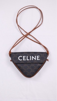 Celine triomphe老花凯旋门三角包单肩包
