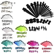 [Adepe] 36pcs Ear Gauge Stretching Kit Tapers + Plugs w/ Rubber O-ring 14G-00G
