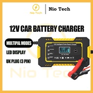 NioTech 12V 6A Car Battery Charger Pengecas Bateri Kereta Motorsikal Restore Motorcycle Charge Pulse