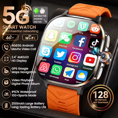 New Original Men 4G 5G Call Smart Watch 128GB Memory Video Playback Social App GPS Google Maps Downl