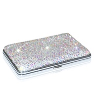 new Sparkling Rhinestone Cigarette Box Portable Cigar Case Metal Smoking Accessories Tobacco Storage