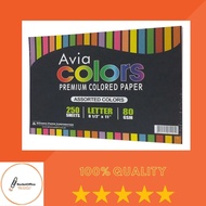 Avia Colors Premium Colored Paper 250 sheets letter size 8 1/2 x 11 PER REAM