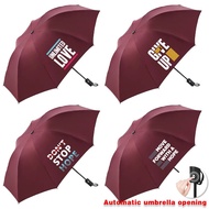 Automatic umbrella UPF 50+ Auto Sun Umbrella – Phrase Print Waterproof Nylon Sun & Rain Protection (