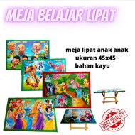 MEJA BELAJAR LIPAT BERBAGAI MACAM MOTIF