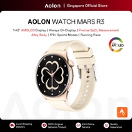 Aolon Mars R3 Smart Watch 46mm Original AMOLED Always On Display Running Pace Alloy Body Smartwatch