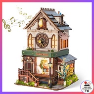 [From Japan]FUNPOLA 3D Puzzle Book Nook Kit with Cuckoo Sound Wooden Puzzle DIY Kit