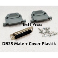 DB25 Male Connector + Plastic Cover + Bolt DB25 Male Connector/