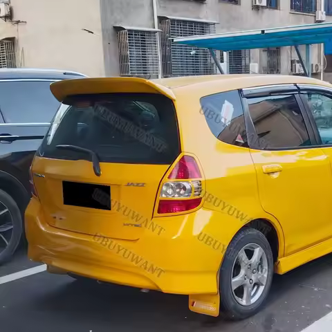 For HONDA FIT JAZZ GD3 GD1 Hatchback SPOON style Carbon Fiber Rear Trunk Spoiler 2001--2007