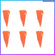 6 Pcs Carrots Cosplay Snowman Prop Nose Dress up Props 11.00X4.00X4.00CM Orange  zhiymais4w