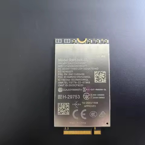 RM520N-GL 5G Sub-6GHz mmWave Module FRU 5W11H85456 MIMO WWAN Card For T14 T14s Gen5 Gen6 X1 Carbon 1