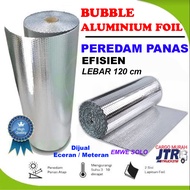 Aluminium metalizing Foil Bubble Lebar 12m Peredam Panas Suhu Atap Rumah double side bubble wrap