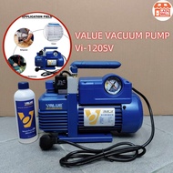 2.12CFM VALUE VACUUM PUMP Vi-120SV WITH GAUGE METER 1/4HP SINGLE STAGE AIRCOND REFRIGERATION MAINTEN