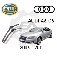 AUDI A6 C6 2006 - 2011 WINDSCREEN WIPER BLADE SET 22" + 22" HELLA CLEANTECH