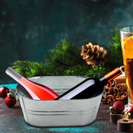 [lzdjlmy1zs] Galvanized Tub Tin Ice Holder Storage Container Ice Bucket Ice Tub Beer Buckets