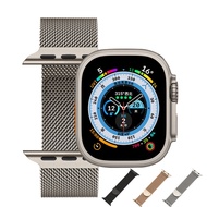 Magnetic Mesh Metal Strap for Apple Watch 40mm Band 42mm 45mm 49mm Stainless Steel Watchband for iWatch Series 8 7 6 5 4 3 2 1